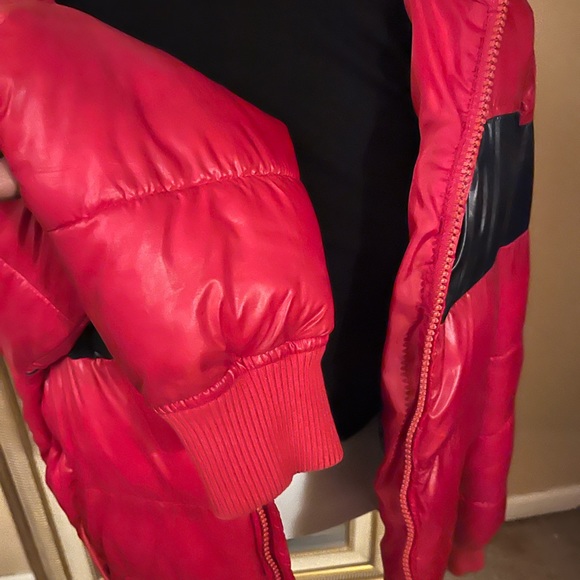 Red and blue bubble coat - Picture 9 of 11